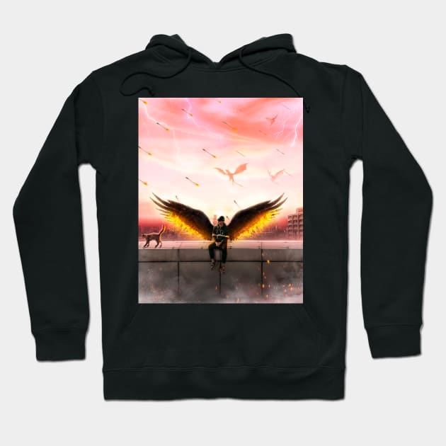 The Defeated Angel Hoodie by ripansvisuals